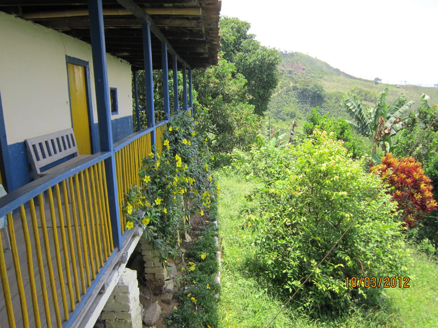 Corredor exterior de la finca La Siria