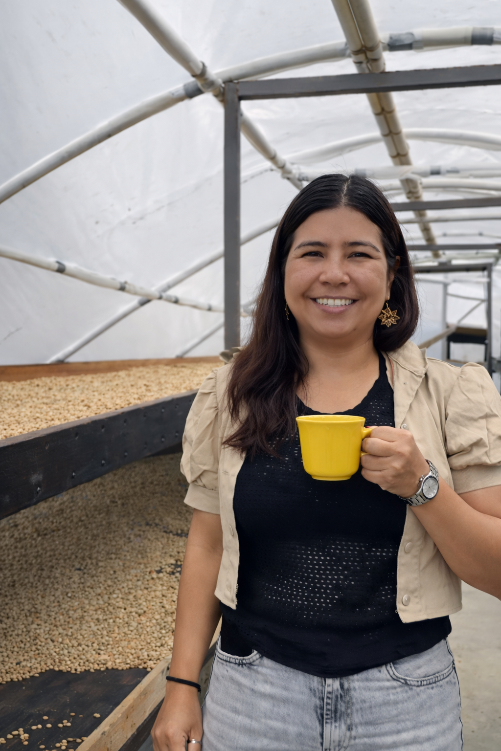 Zona de secado en la finca La Sociedad