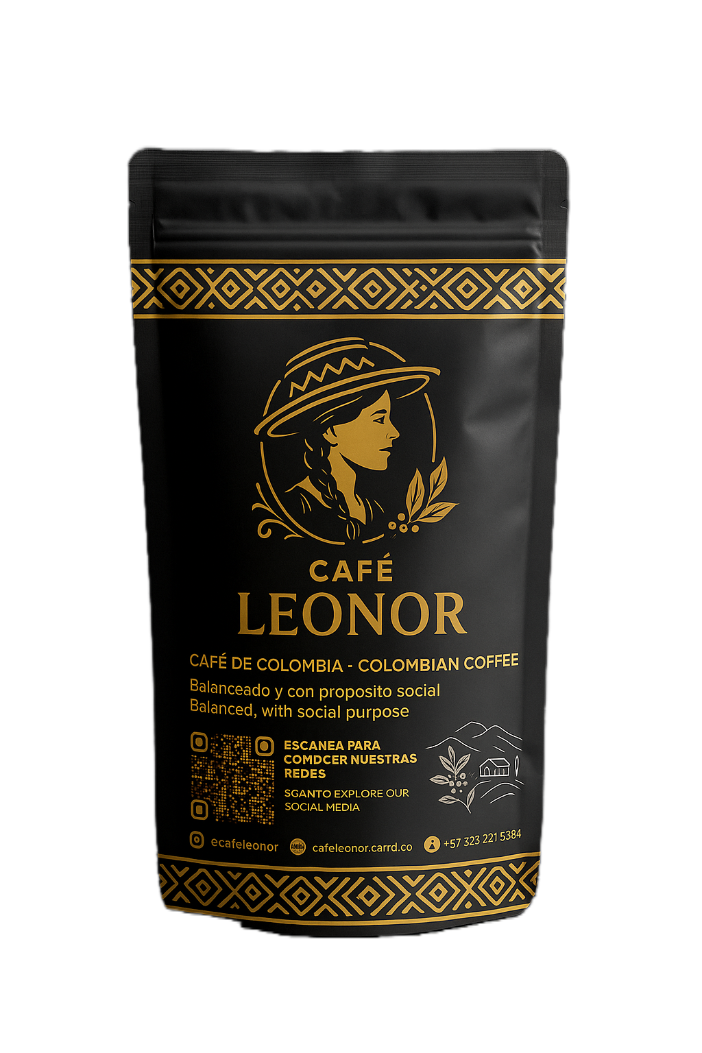 Presentación de 50 gramos de Café Leonor